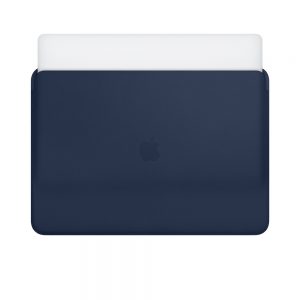 MacBook Pro 15 Leather Sleeve Midnight Blue with MB Silver