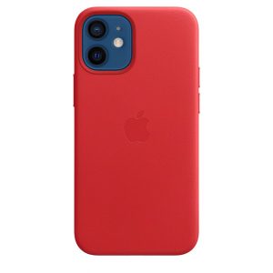 Capa em pele para iPhone 12 mini com MagSafe – Vermelho