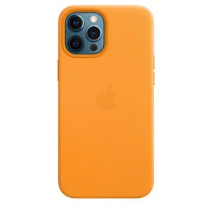 Capa em pele para iPhone 12 Pro Max com MagSafe – Laranja Califórnia