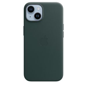 Apple Capa em pele com MagSafe para iPhone 14 - Verde floresta