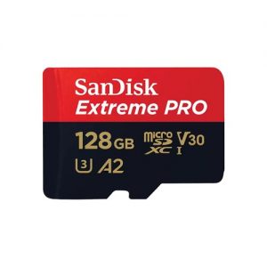 SanDisk Extreme Pro microSDXC UHS-I Card with adapter 200M A2 Class 10 V30 U3 128GB