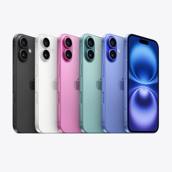 iPhone 16 (Black, White, Pink, Teal and Ultramarine)