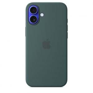 Apple capa em silicone com MagSafe para iPhone 16 Plus – Verde lago