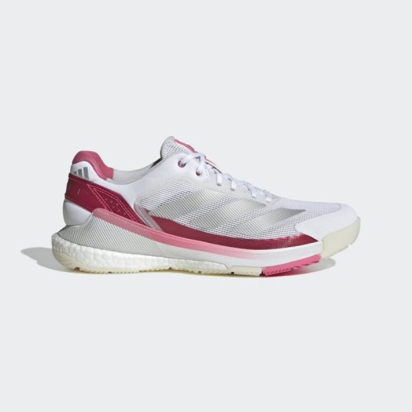 Adidas Crazyquick Boost Padel W Cloud White Silver Metallic Lucid Pink (JP9588)