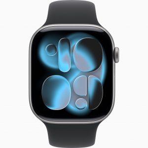 Apple Watch Series 11 46mm Space Grey Aluminium Case with Black Sport Band
